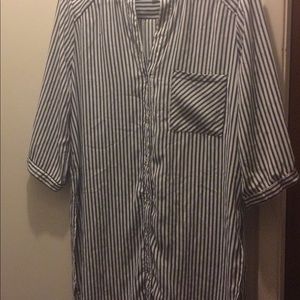 Super long blouse, black & white